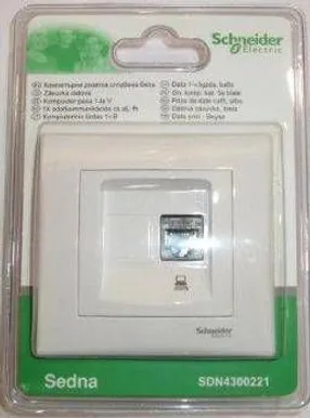 TEL+ARVUTIPESA RJ11+RJ45 UTP KAT 5E VALGE PP SEDNA