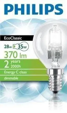 HALOGEENLAMP ECO CLASSIC P45 E14 28W 230V PHILIPS