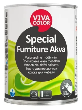 MÖÖBLIVÄRV VIVACOLOR SPECIAL FURNITURE AKVA 0,9L VALGE POOLMATT