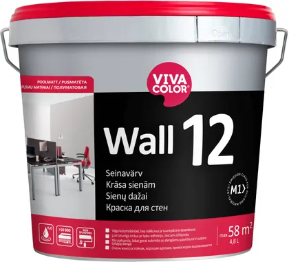 SEINAVÄRV VIVACOLOR 12 4,8L VALGE POOLMATT