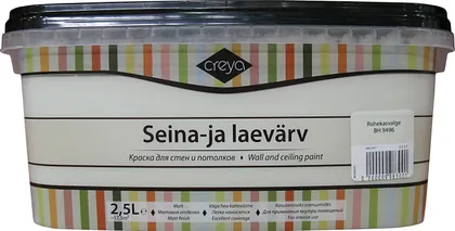 SEINA- JA LAEVÄRV CREYA 2,5L ROHEKASVALGE (BH 9496) MATT