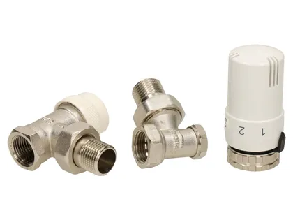 VENTIILIDEKOMPLEKT TERMOSTAADIGA NURGAGA 1/2"