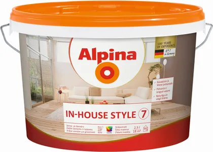 SEINAVÄRV ALPINA IN-HOUSE STYLE 7 2,5L VALGE SIIDJASMATT