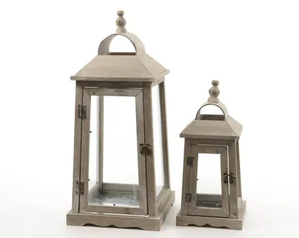 LATERN NELINURKNE PUIT PRUUN 16X16X38CM