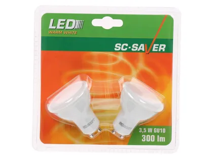LEDLAMP GU10 3,5W 300LM 2TK PAKIS SCSAVER