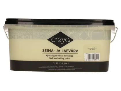 SEINA- JA LAEVÄRV CREYA 2,5L KREEMROHELINE (BH 9499) SIIDMATT