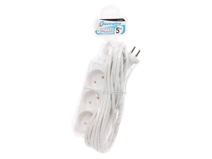 PIKENDUSJUHE 3P 5,0M 1,0MM M-TA VALGE ELECTRALINE