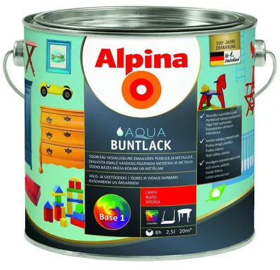 VÄRV BUNTLACK AQUA B1 2,5L LÄIKIV