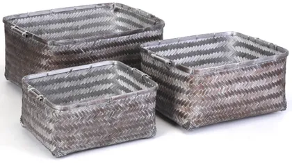 KORV 53X40X26CM BAMBUS PRUUN/HÕBE