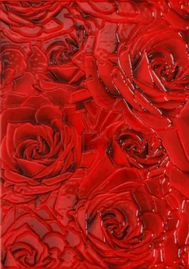 KERAAMILINE DEKOORPLAAT BERYOZA CERAMICA ROSE 25X35CM PUNANE