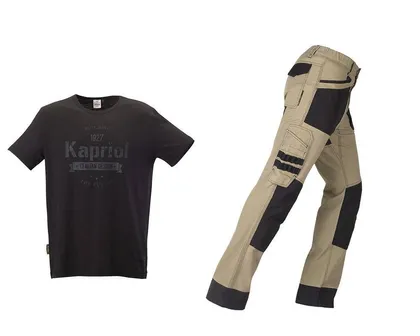 TÖÖPÜKSID ACTIVE BEEŽ + T-SÄRK MUST XXL