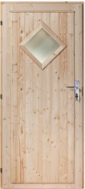 VÄLISUKS 9X20 KLAASIGA VIIMISTLEMATA SOOJUSTATUD VASAK+LUKUKOMPLEKT