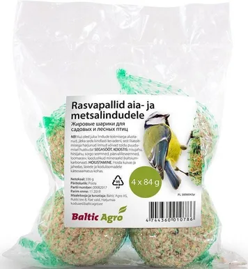 RASVAPALLID AIA- JA METSALINDUDELE BALTIC AGRO 4X84G