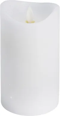 LED KÜÜNAL Ø85X150MM VILKUVA LEEGIGA VALGE