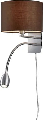 SEINALAMP HOTEL 1XE14 40W + 3,2W LED PRUUN