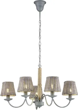LAELAMP TRIO ROTIN 5XE14 28W HALL