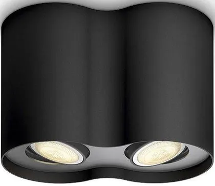 KOHTVALGUSTI PILLAR 2X5,5W LED 500LM PULT HUE MUST