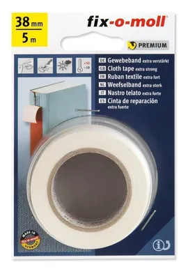 TEKSTIILTEIP FIX-O-MOLL 38MMX5M VALGE