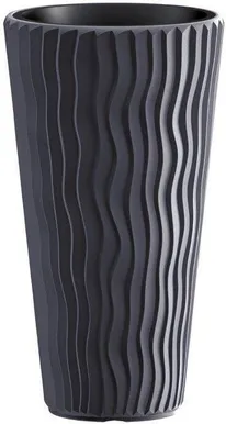 LILLEPOTIÜMBRIS SANDY SLIM Ø39XH70CM PROSPERPLAST LAINELINE PLASTIK MUST