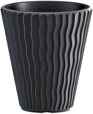 LILLEPOTIÜMBRIS SANDY SLIM Ø39XH44CM PROSPERPLAST LAINELINE PLASTIK MUST