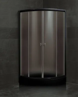 DUŠINURK NOVE AK-JS-90W BLACK 90X90X15/200CM