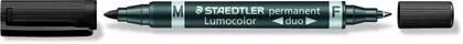 KAHE OTSAGA MARKER LUMOCOLOR DUO PENTEL 0,6/1,5MM STAEDTLER MUST