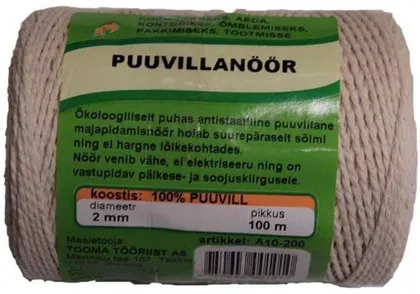 PUUVILLANÖÖR 2MM/100M RULL 2 KEERDU