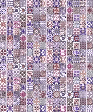 NIISKUSKINDEL SEINAKATE SINTRA DECORATION MOSAIIK LILLA 0,53X10,5M