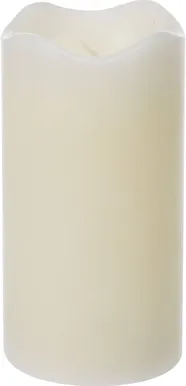 LED KÜÜNAL Ø7X13CM TAIMERIGA PATAREI TOITEL VALGE