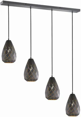 LAELAMP TRIO ONYX 4XE27 42W ANTRATSIIT/KULD