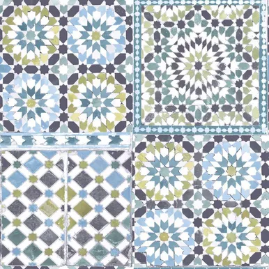 TAPEET MOROCCAN TILE MOTIFS 118001 KIRJU