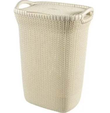 PESUKAST KUDUM CURVER 61X45X34CM 57L PLASTIK VALGE