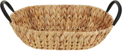 OVAALNE KORV WATERHYACINTH 35X25X8CM METALL SANGAD