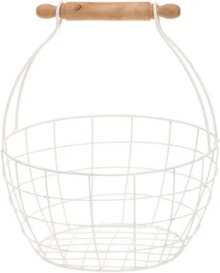 SISUSTUSKORV 4LIVING SARAH SANGAGA Ø25,4X29,5CM VALGE