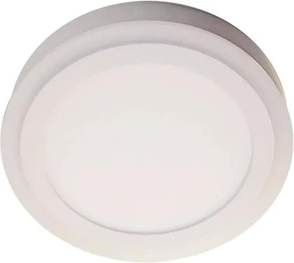 ALLVLAGUSTI 12W+4W LED ÜMAR VALGE PINNAPEALNE 3000K+4100K
