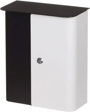 POSTKAST TARMO 27X33X12,5CM MUST/VALGE