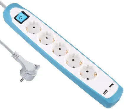 PIKENDUSJUHE ELECTRALINE 2M 5PESA 3G1,0MM² LK LÜLITI VALGE/SININE