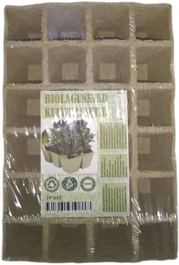 TURBAKASSETID ECOPULP 5X5CM 24 POTIGA BIOLAGUNEVAD 2TK PAKIS
