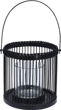 LATERN BAMBUS 16X29CM MUST