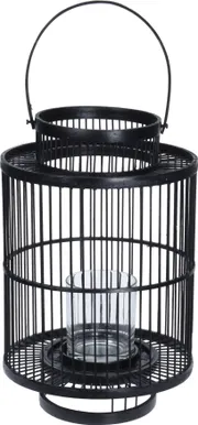LATERN BAMBUS 24X51CM MUST