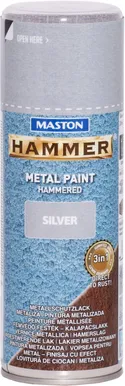 METALLIVÄRV MASTON HAMMER SPRAY 400ML VASARALAKK HÕBE