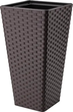 VÄLIS PLASTPOTT FORM-PLASTIC RATTANA SLIM 40CM TUMEPRUUN