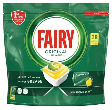 NÕUDEPESUMASINA KAPSLID FAIRY ALLINONE LEMON 28TK PAKIS