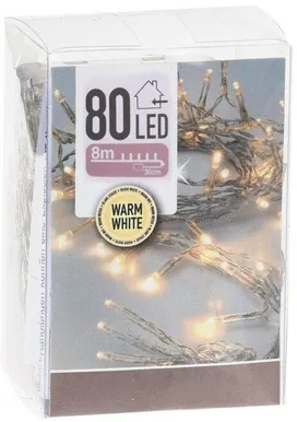 JÕULUVALGUSTUS 80 LED TAIMERIGA, SOE VALGE