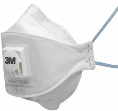 RESPIRAATOR FFP2 KLAPIGA 3M 9322+AURA