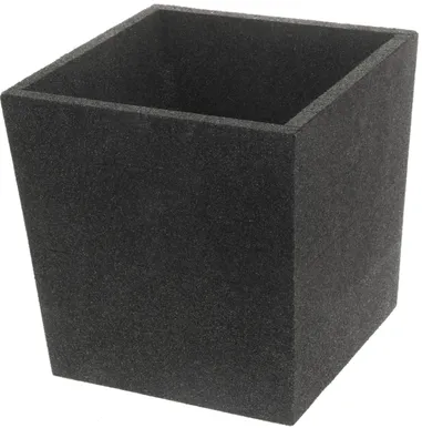 VÄLIS ÜMBRISPOTT 4LIVING THERMO CUBIC 39X39X39CM, MUST