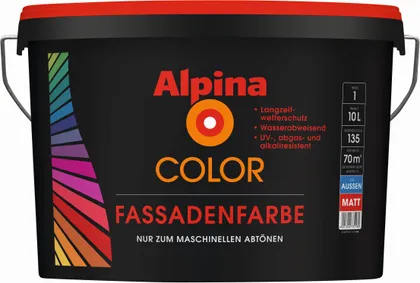 KIVI-JA KROHVFASSAADIVÄRV ALPINA COLOR 10L B1 MATT VALGE