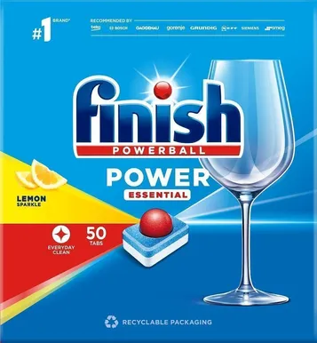 NÕUDEPESUMASINA TABLETID FINISH POWER ESSENTIAL LEMON 50TK PAKIS