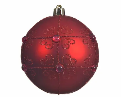 JÕULUEHE DECORIS 8CM PURUNEMISKINDEL PÄRLITEGA