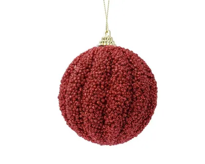 JÕULUEHE DECORIS 8CM VAHUST, PUNANE GLITTER